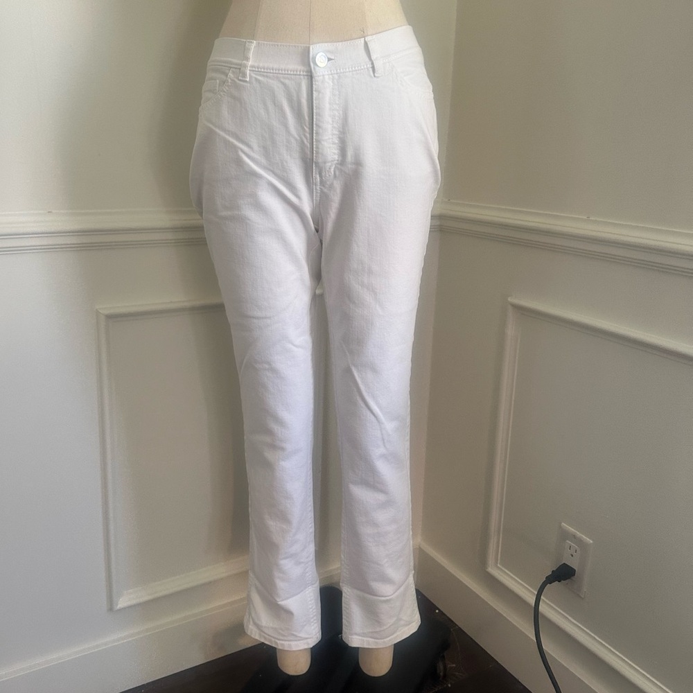 Lafayette 148 New York White Straight Leg Jeans